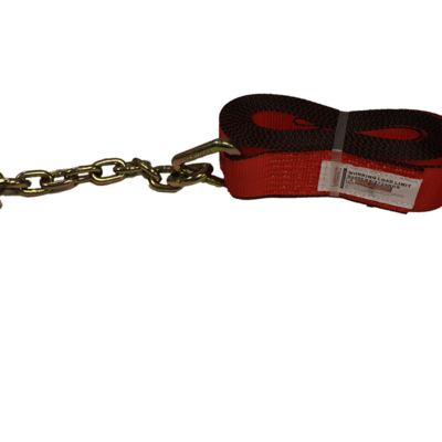 CERA2CVTI Y 2 x 30 Ratchet Strap with Chain End VTI Red