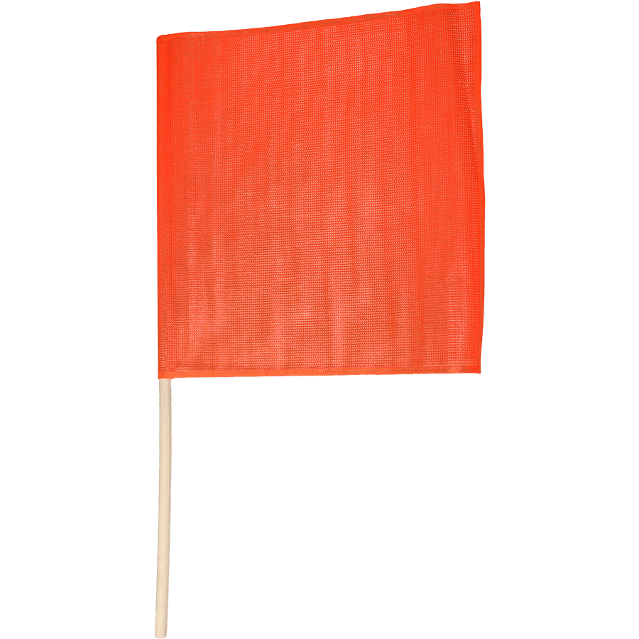 Mesh Warning Flag with Dowel - Orange