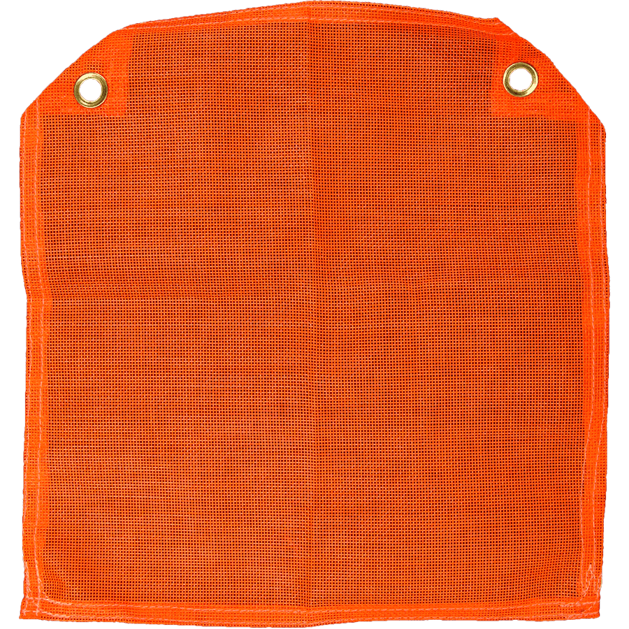 Mesh Warning Flag with Grommet - Orange