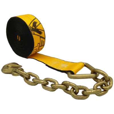 cest3c winch strap 3in chain end rolled up 1200