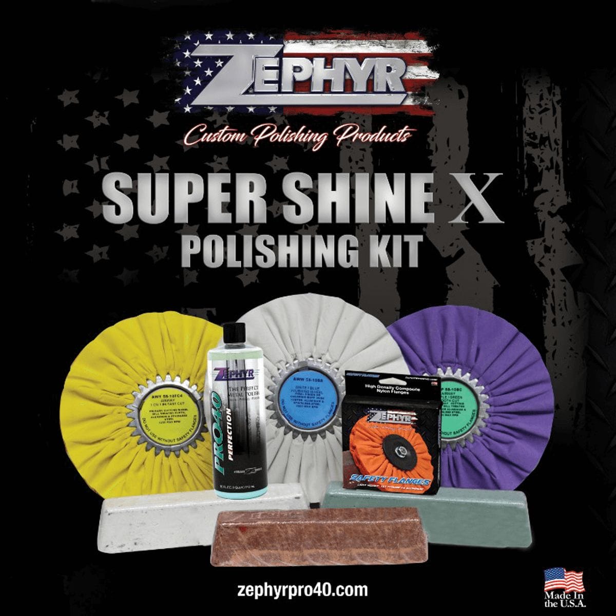 Zephyr Super Shine X Polishing Kit 10 Piece Verduyn Tarps