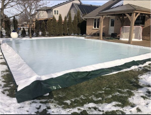 16 x 20 Heavy Duty Utility Ice Rink Tarp White 6 oz. Verduyn Tarps