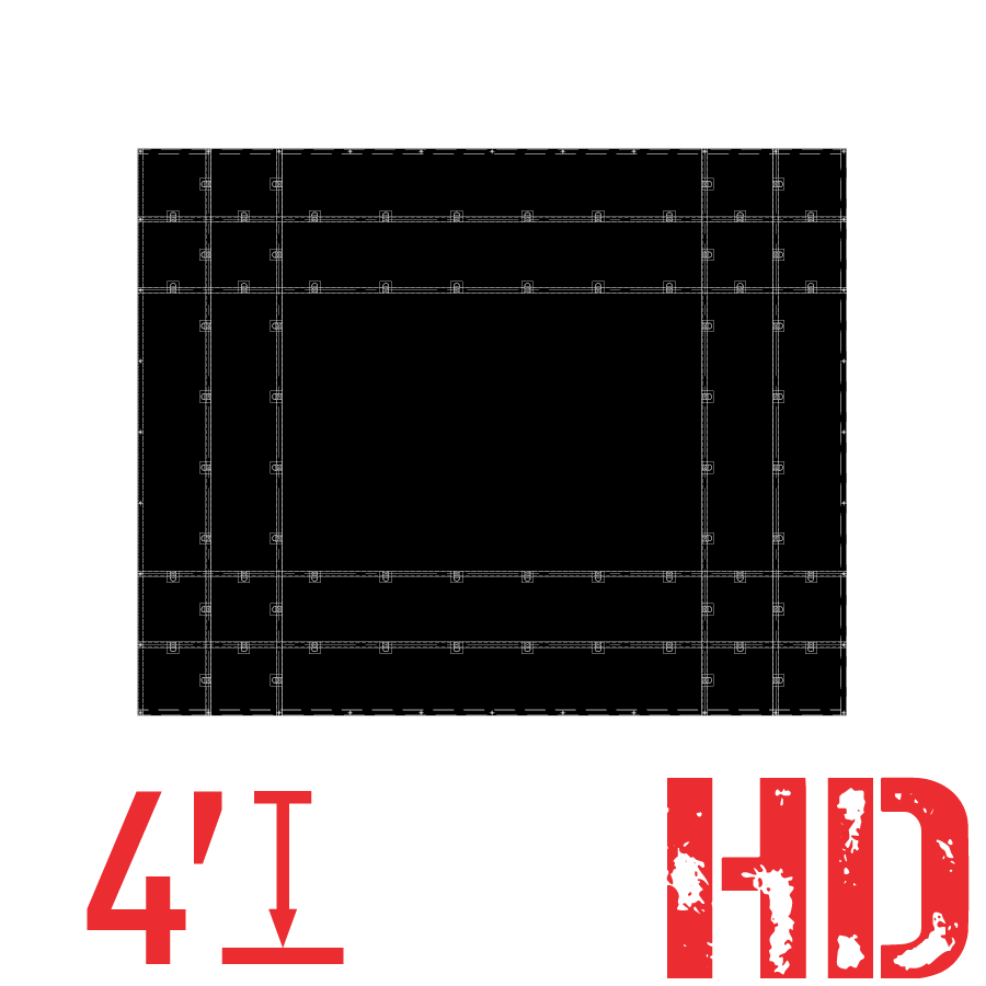 16' x 20' (4' Drops) Heavy Duty Steel Tarp