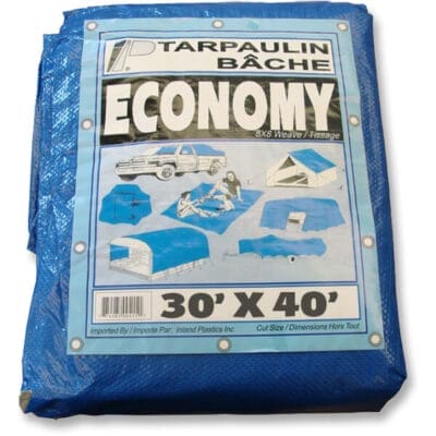 taut4060 30x40 blue economy tarp bundle